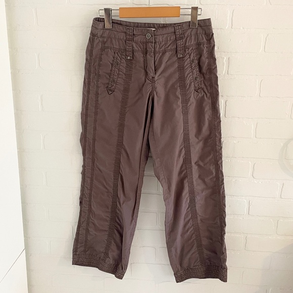 Vintage Anthropologie x Sandwich_ Y2K Cargo pants Brown Pockets 100% cotton 34 - Picture 1 of 13